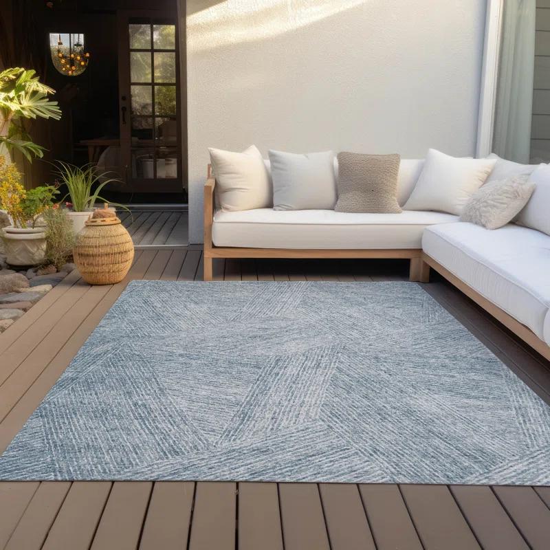 Machine Washable Indoor/Outdoor Chayden ACN991 Denim Rug