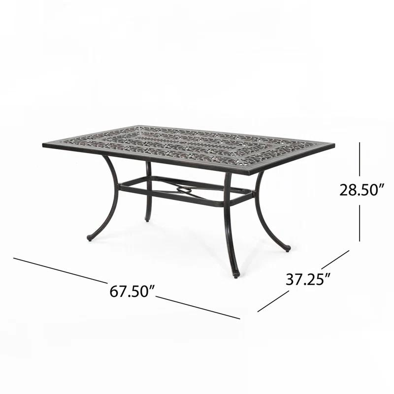Fleur De Lis Living Outdoor Rectangular Dining Table