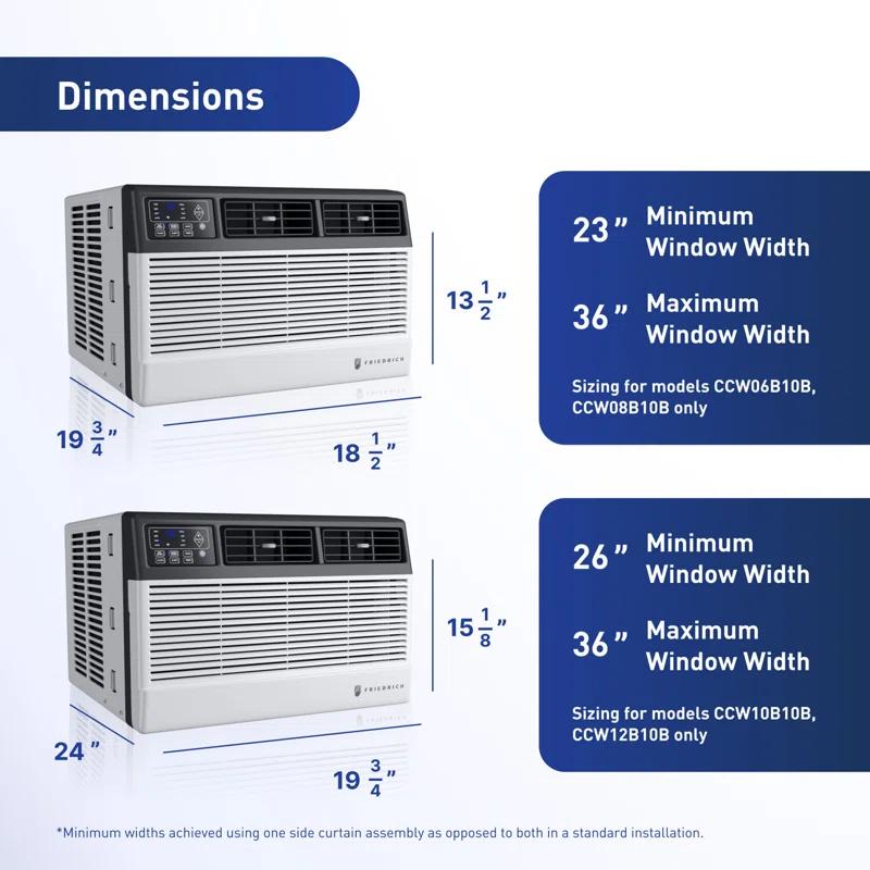 Friedrich 12000 BTU Wi-Fi Connected Window Air Conditioner for 550 Square Feet with Remote Included