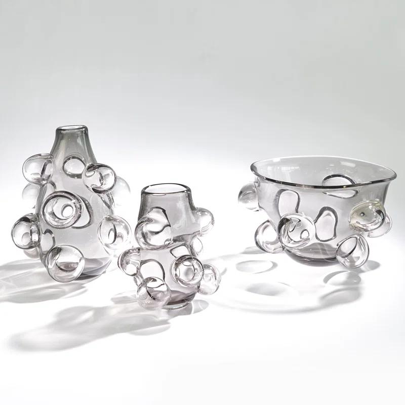 Global Views Bubbled Bowl-Smoke Grey