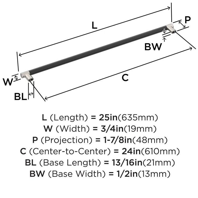 Amerock Esquire 24" Center to Center Appliance Pull | Wayfair