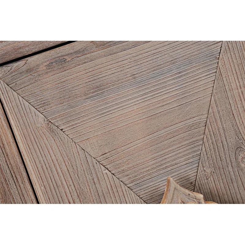 Bungalow Rose Antique Four Door Cabinet For Living Room