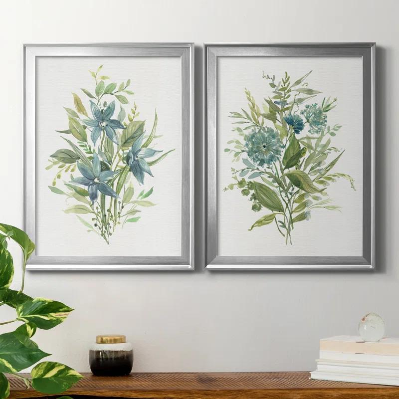 Red Barrel Studio® " Greenery I " 2 - Pieces Painting Print