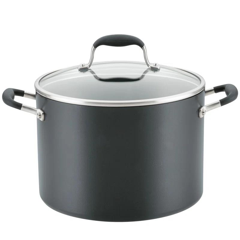 Anolon Anolon Advanced Home Hard Anodized Nonstick Stockpot With Lid, 10 Quart