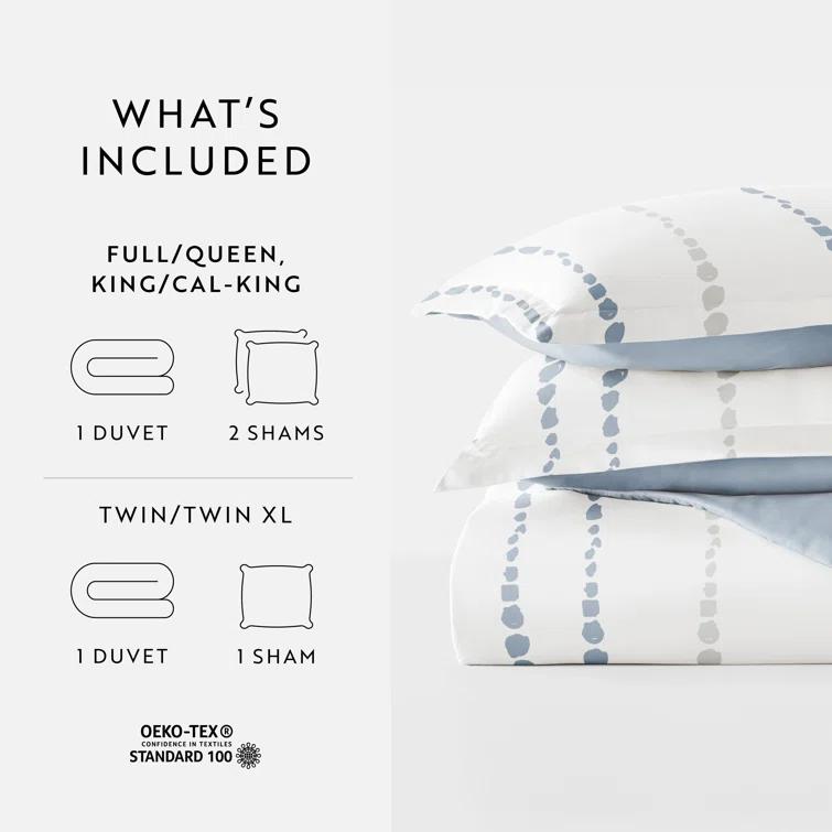 IEnjoy Home Urban Vibe Pattern Reversible Duvet Cover Set