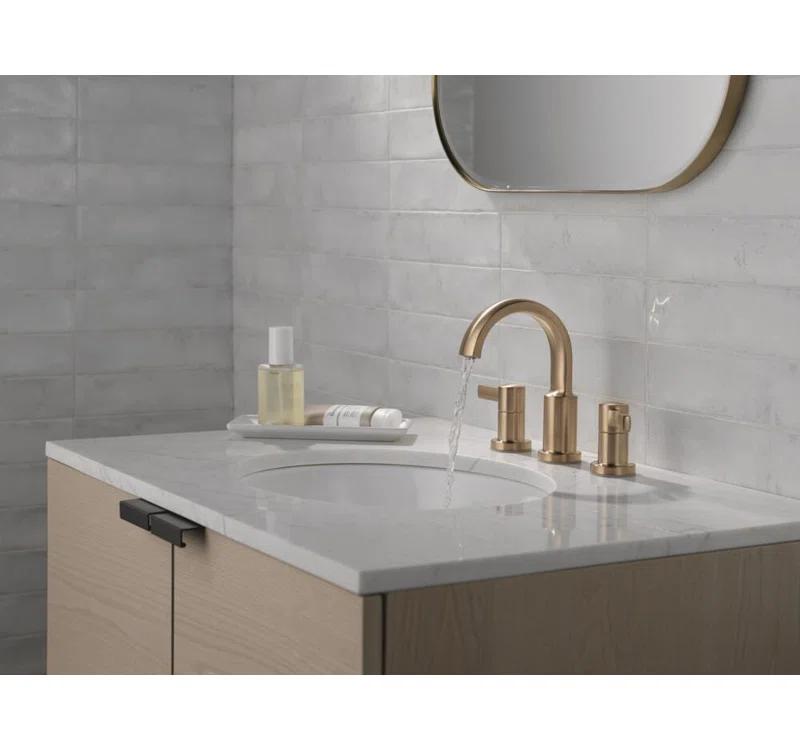 Albion Widespread Bathroom Faucet 3 Hole, 2-handle Bathroom Sink Faucet with Drain Assembly