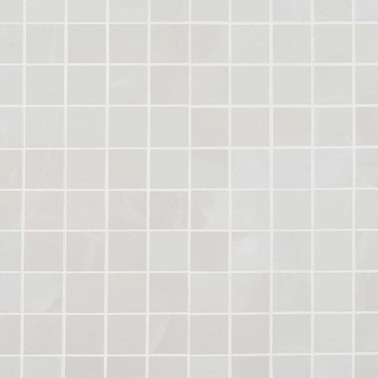 Saroshi Onyx Bianco 11.81 in. x 11.81 in. Matte Porcelain Floor and Wall Mosaic Tile (0.96 sq. ft./Each)