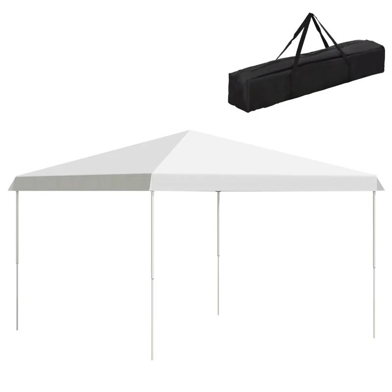 SHANRUGUOJI Outsunny 13' X 13' Pop Up Canopy Tent, Instant Sun Shelter, Tents For Parties, Height Adjustable, With Wheeled Carry Bag For Outdoor, Garden, Patio, Parties
