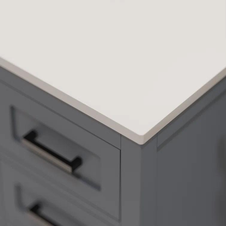 Ayna Decors Rooh 48'' Single Bathroom Vanity with White Quartz Top