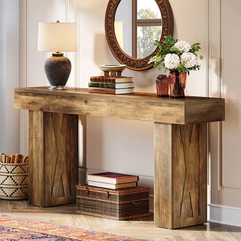 Millwood Pines 63 Inch Long Console Table Farmhouse Sofa Table