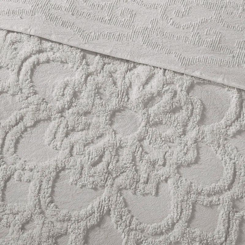 Madison Park Laetitia Tufted Cotton Chenille Medallion Comforter Set