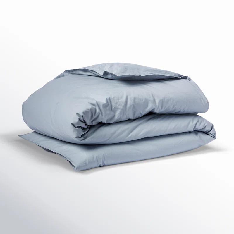 Coyuchi Organic Crinkled Percale Duvet Cover