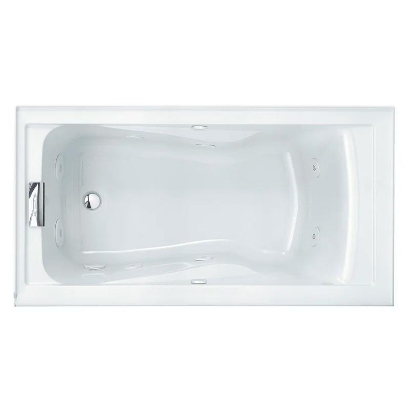 American Standard 2425VC-LHO.020 Evolution 60'' x 32'' Drop-In Soaking Fiberglass Bathtub