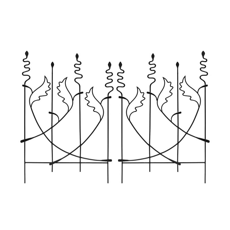 43'' H x 33'' W Black Metal Fencing