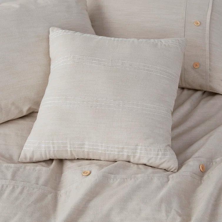 Madison Park Dover Natural Organic Cotton Oversized Duvet Cover Set King/Cal King (Set of 3)