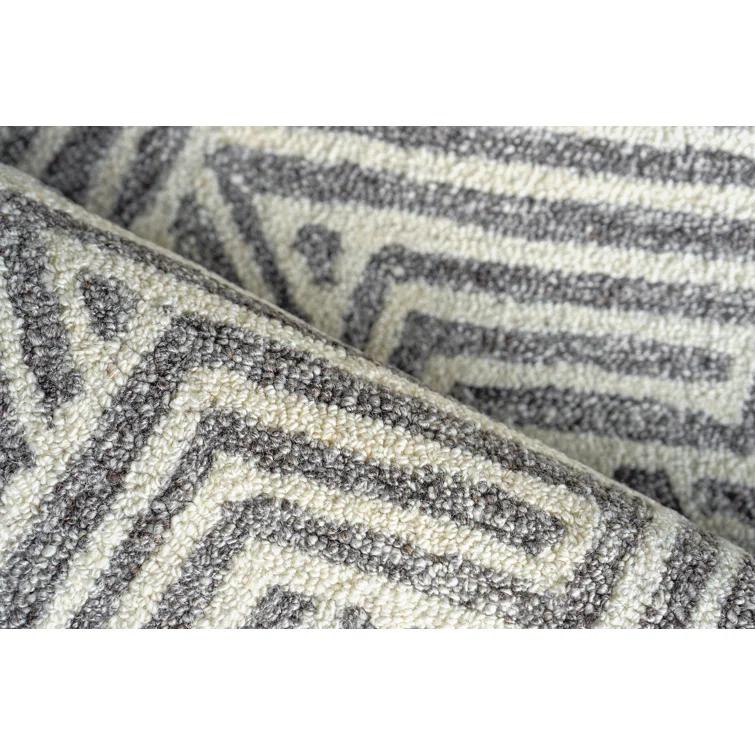 EXQUISITE RUGS Exquisite Rugs Naturals Handmade Hand-Tufted New Zealand Wool On Canvas Gray/Ivory Area Rug