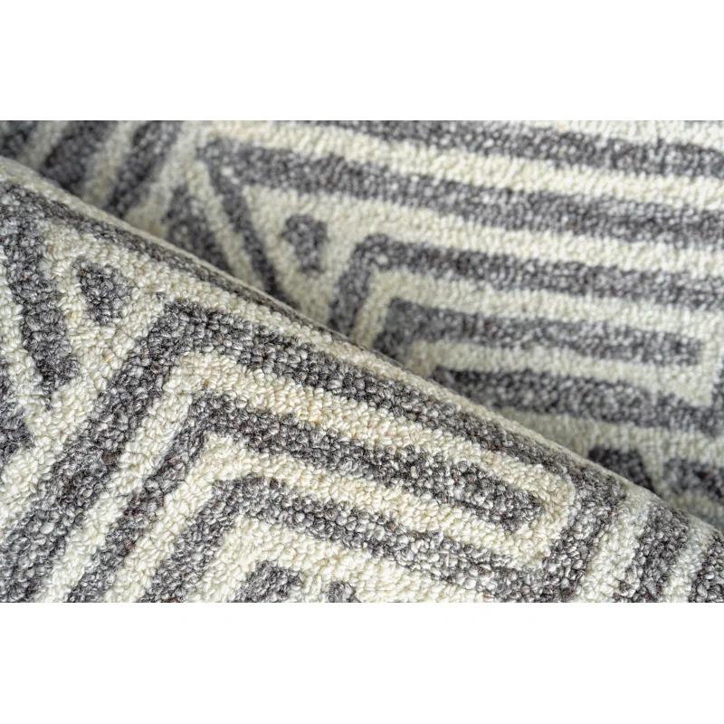 EXQUISITE RUGS Exquisite Rugs Naturals Handmade Hand-Tufted New Zealand Wool On Canvas Gray/Ivory Area Rug