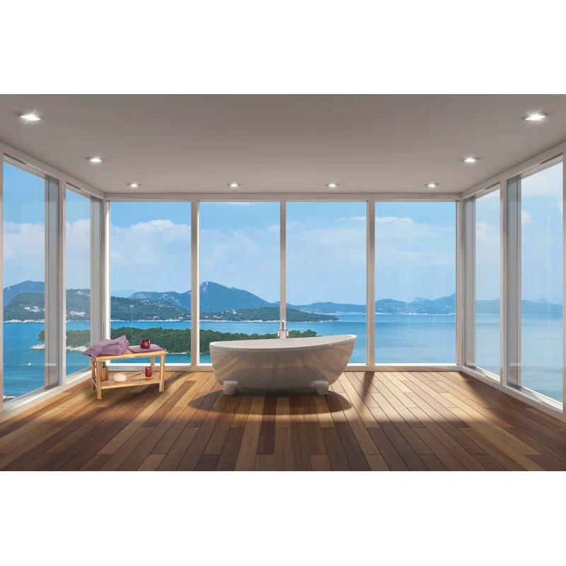 ZeaZu Rectangular Teak Shower Bench With Shelf