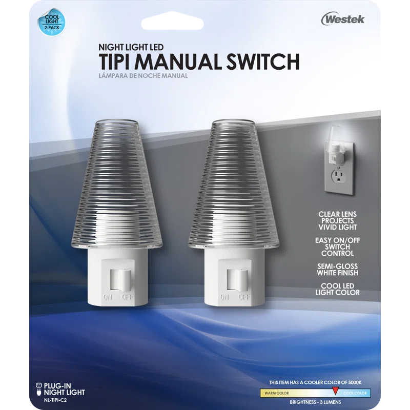 AmerTac Tipi Manual Night Light (Set of 2)