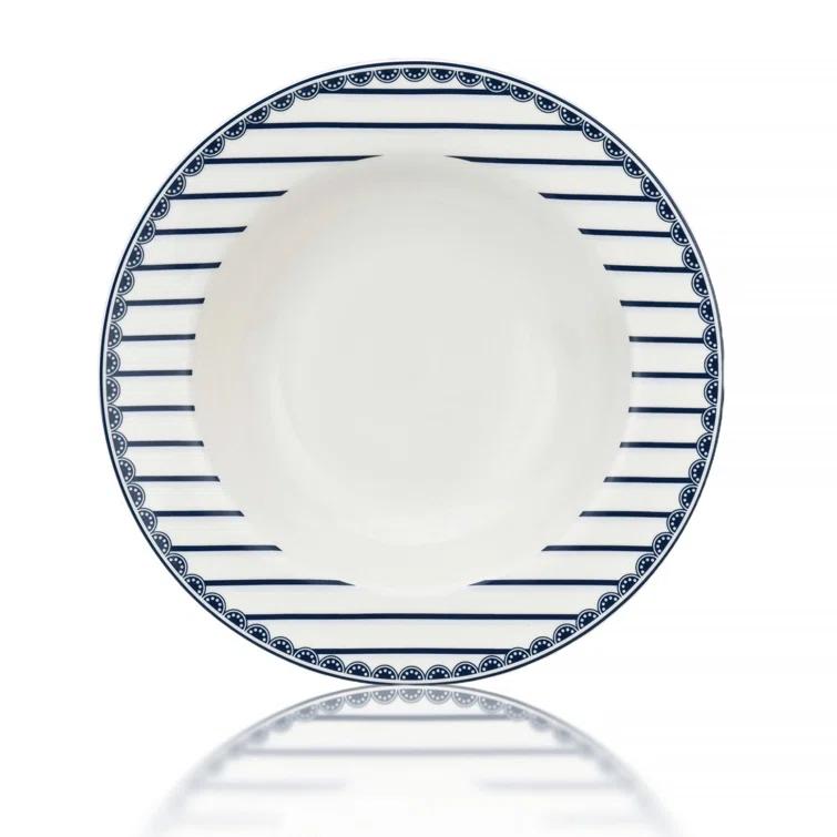 STP Goods Vintage Blue Porcelain Dinnerware Set of 24 pc for 6 pers.
