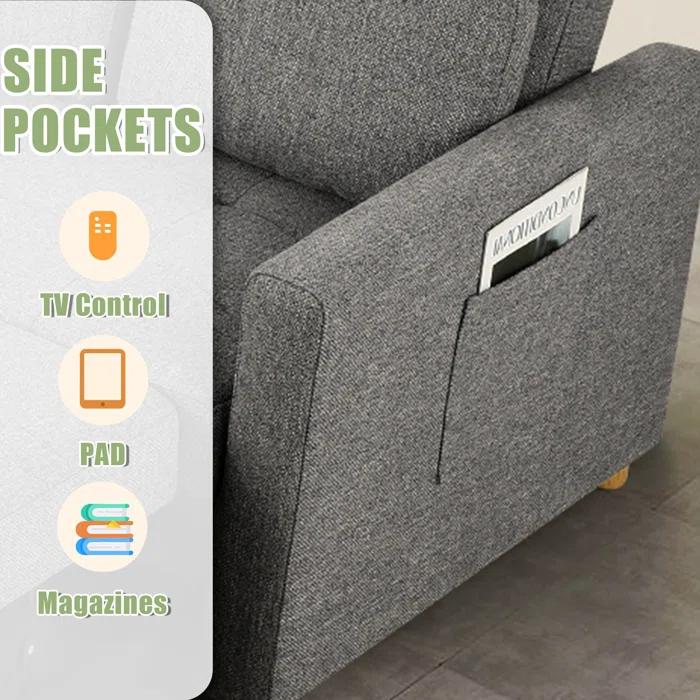 Ebern Designs Meit 49"W Convertible Sleeper Sofa 3-In-1 Reclining Sofa Bed Pull Out Couch Bed