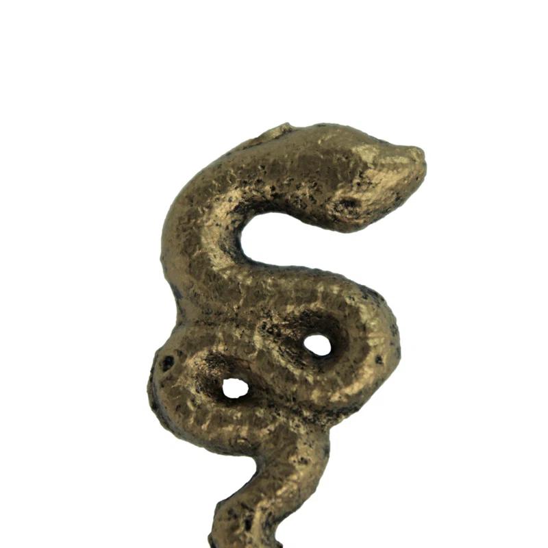 Zeckos Set of 6 Gold Gothic Snake Drawer Pulls - 2.25" x 1" - Cabinet Decor