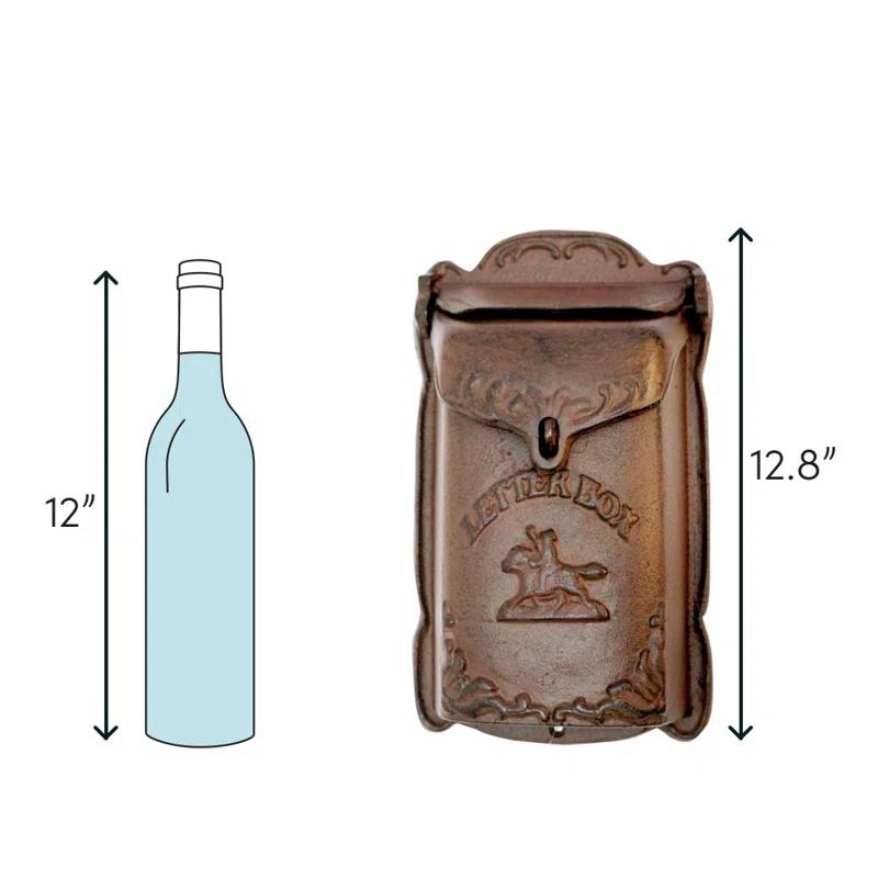 NACH Cara Cast Iron Wall Mounted Mailbox