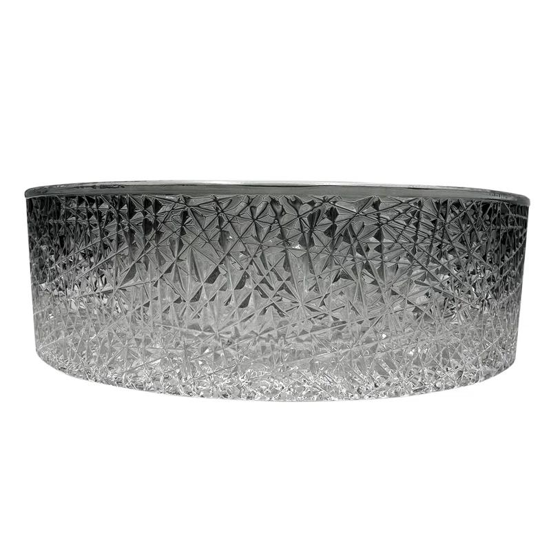 CastelloUSA CB-VC-16-BGRSP-16 Stadium 16" Glass Circular Bathroom Vessel Sink - Timeless Collection