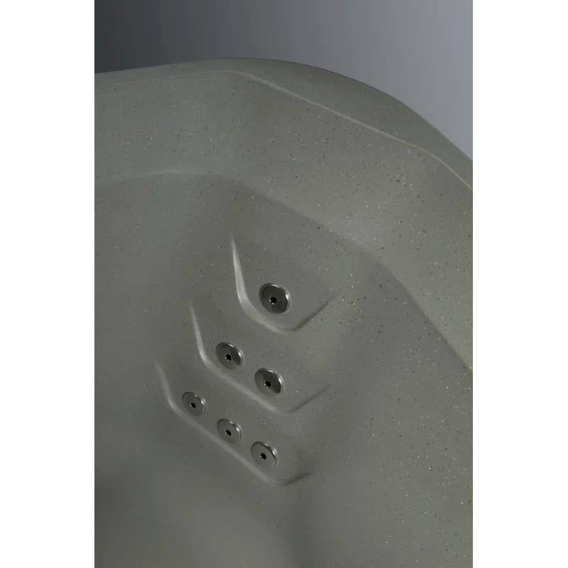 HYDROLUXE SPAS Ibiza Hot Tub 4-Person Lounger, 24 SS Jet, 110V/220V, Stainless Heater, Ozone, Waterfall and Upgraded Lighting