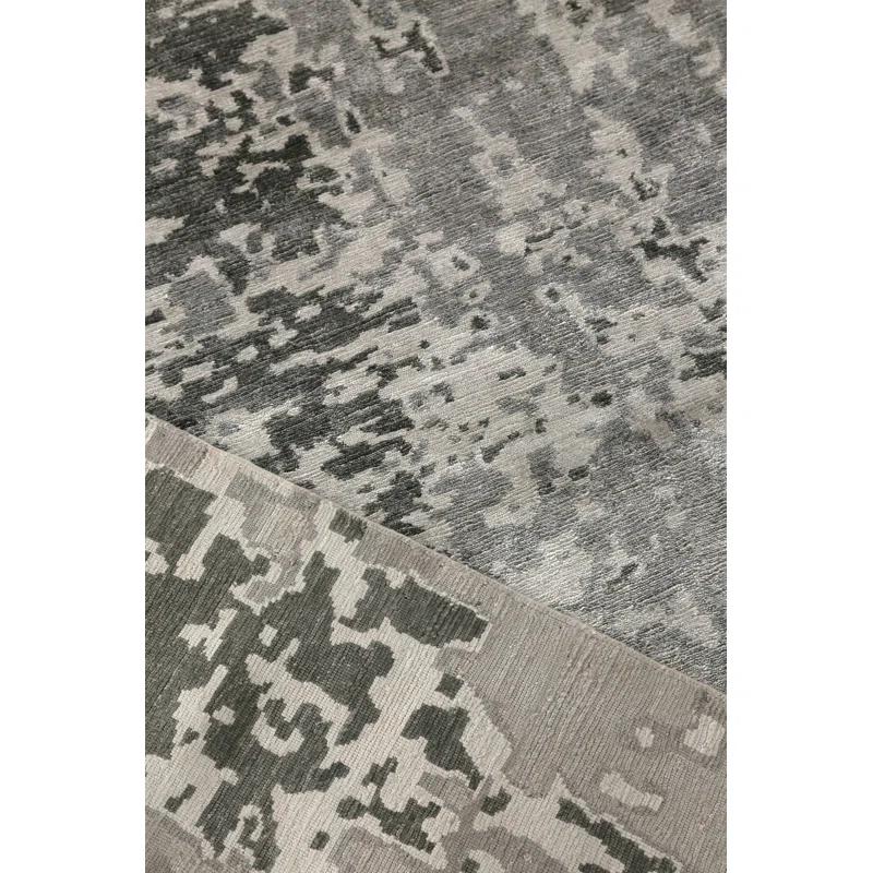 EXQUISITE RUGS Exquisite Rugs Bamboo Silk Hand-Knotted Gray/Silver Area Rug