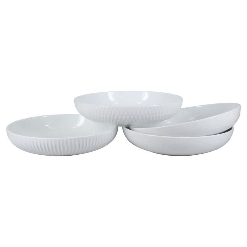 BIA Cordon Bleu BIA Cordon Bleu Assorted Textured Porcelain 48 oz Dinner Bowls (Set of 4)