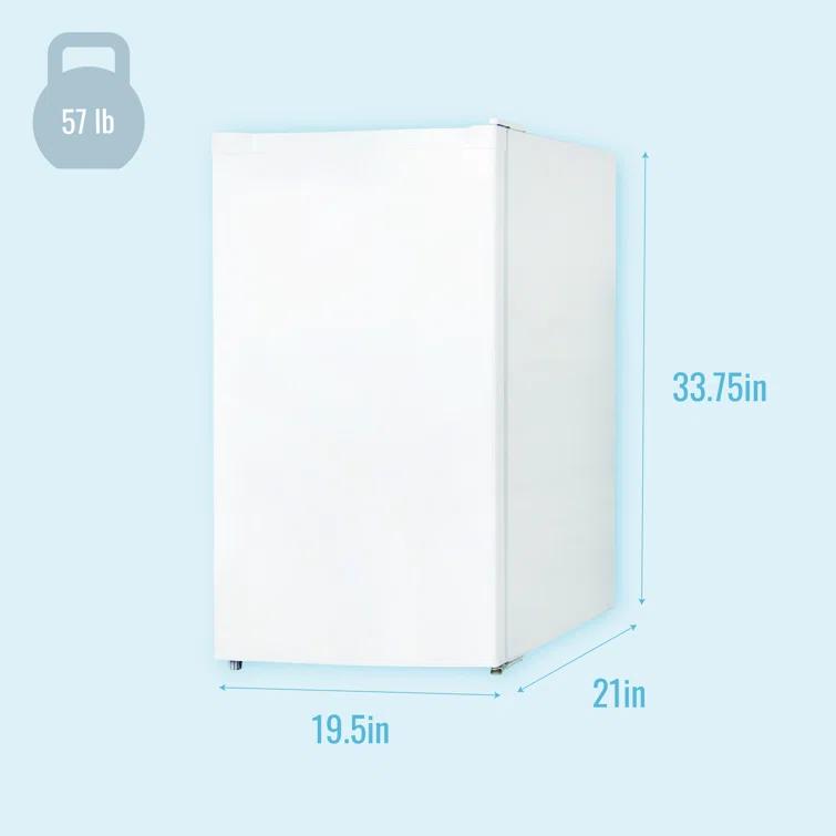 Keystone 4.4 cu. ft. Compact Freestanding Drink and Snack Mini Fridge with Freezer in White