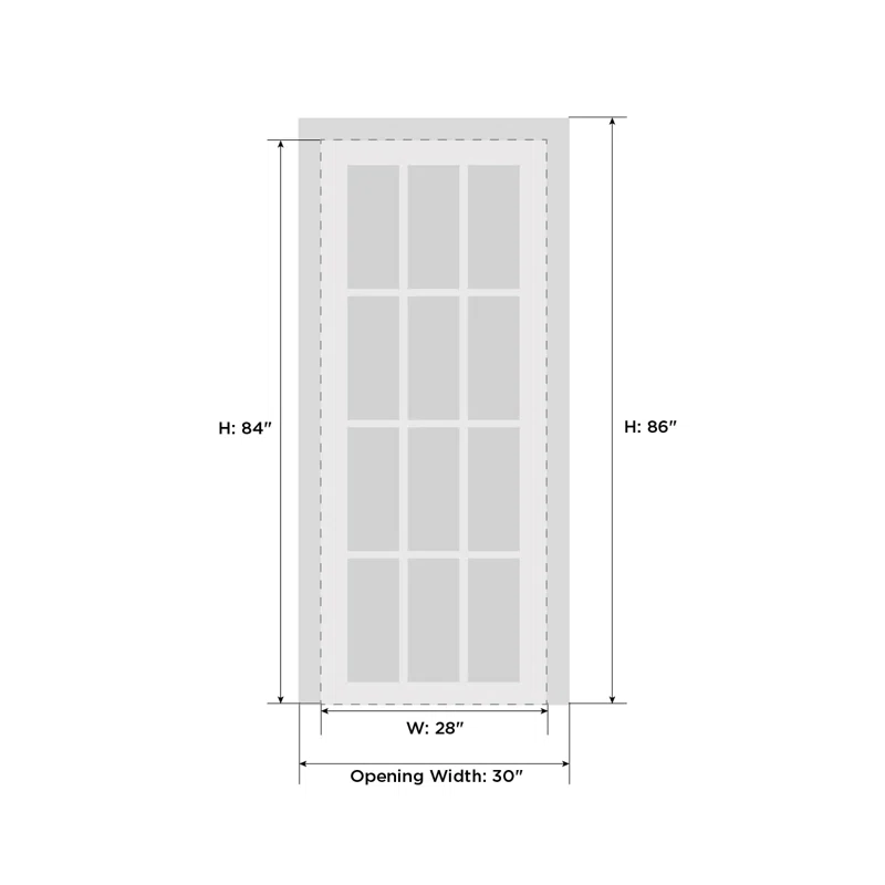 SARTODOORS Solid Wood Paneled French Doors