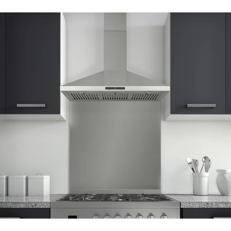 Ancona 36" Stainless Steel 600 CFM Convertible Wall Range Hood with Baffle Filter
