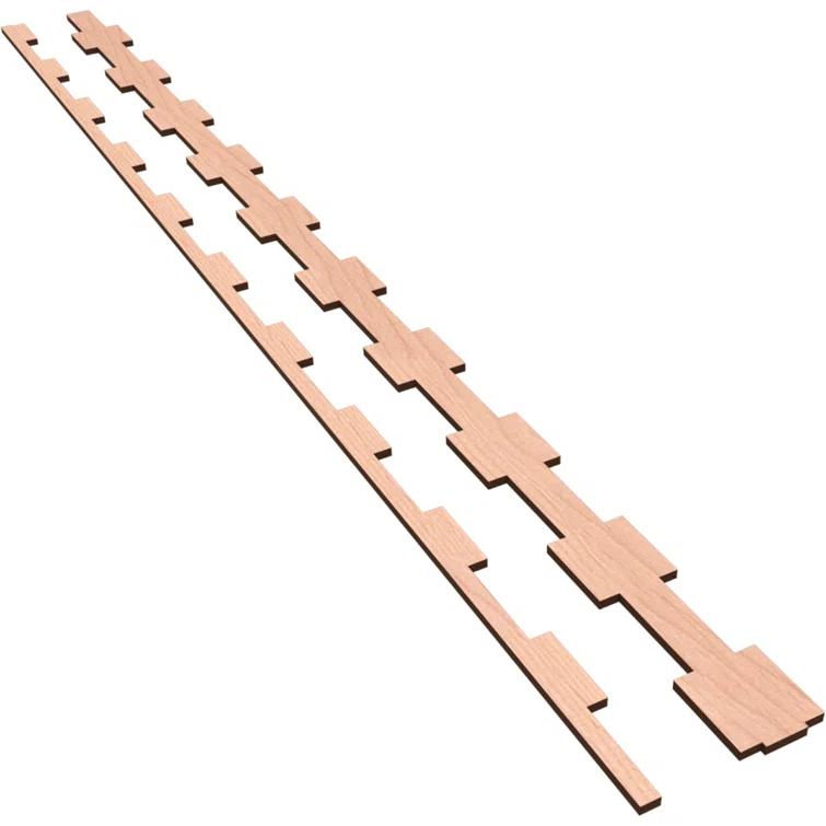 Ekena Millwork Midland Adjustable Wood Decorative Slat Wall Panel Kit