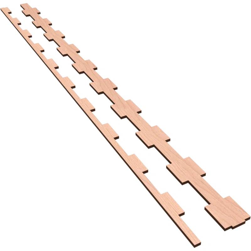 Ekena Millwork Midland Adjustable Wood Decorative Slat Wall Panel Kit