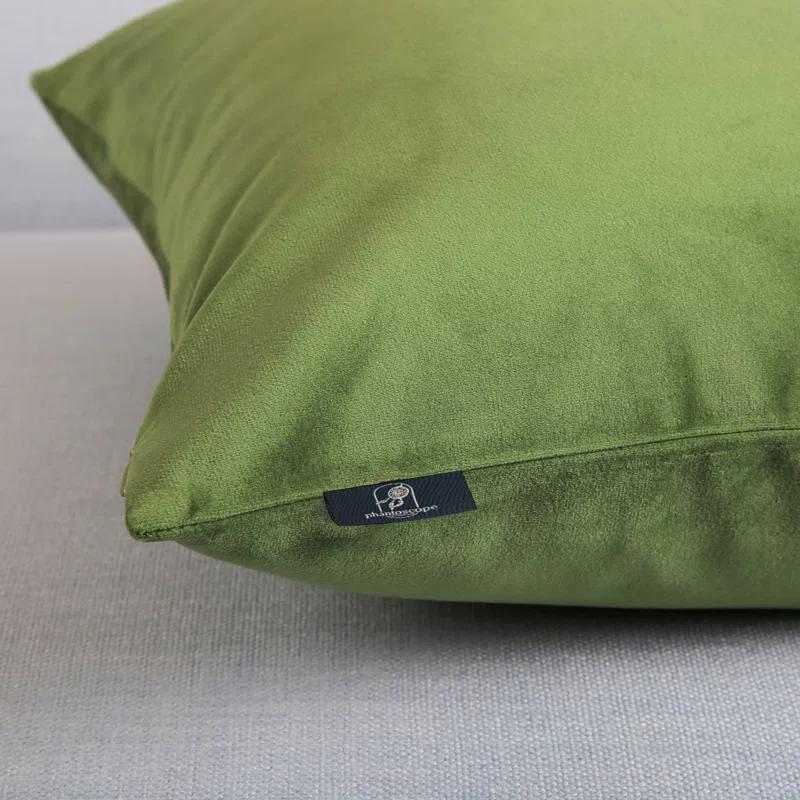 Phantoscope 18" x 18" Modern Green Polyester Throw Pillow , ( 2 Count)