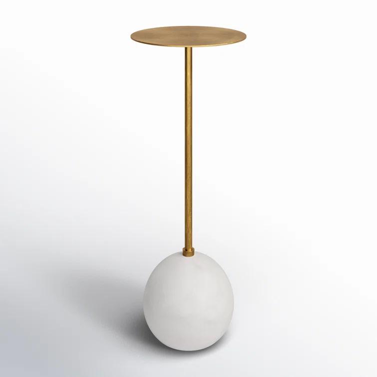 Uttermost Gimlet 8 1/2" Wide Brass Round Drink Table