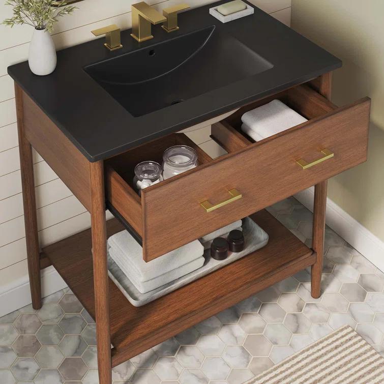 Modway Modway Zaire 30'' Single Bathroom Vanity with Ceramic Top