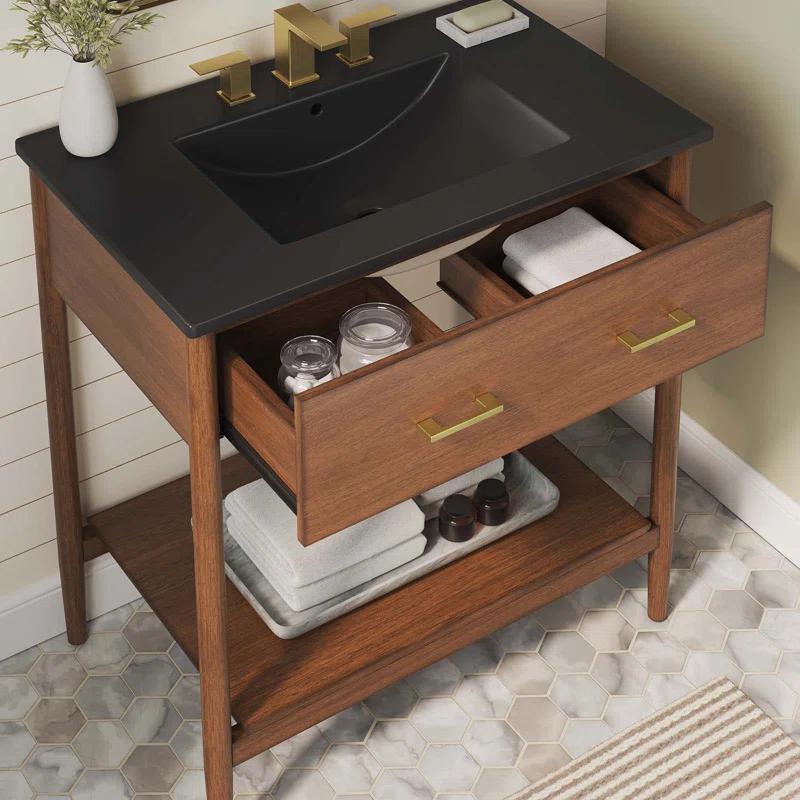 Modway Modway Zaire 30'' Single Bathroom Vanity with Ceramic Top