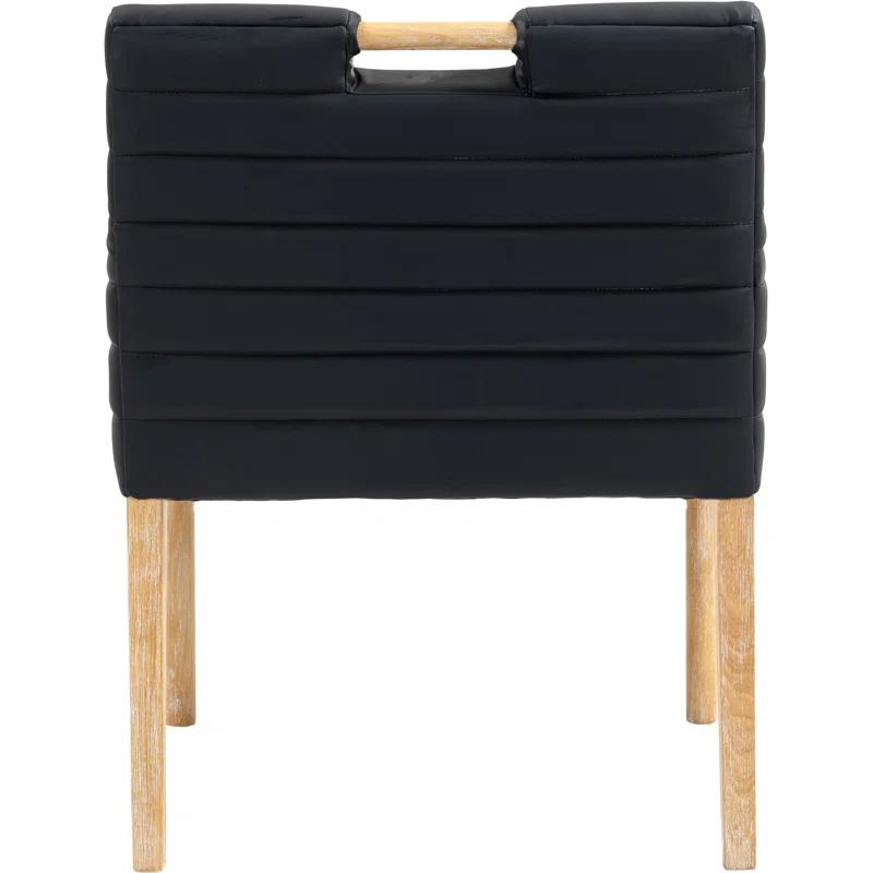 Latitude Run® Jaynia Vegan Leather Dining Arm Chair
