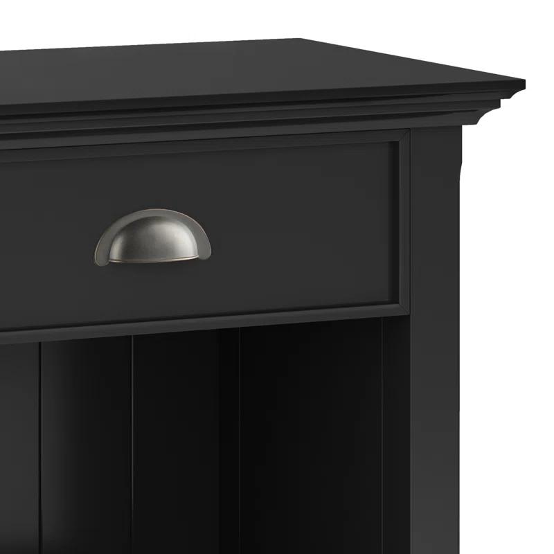 Simpli Home Acadian 24"W 1-Drawer Solid Wood Nightstand with Open Bottom Storage