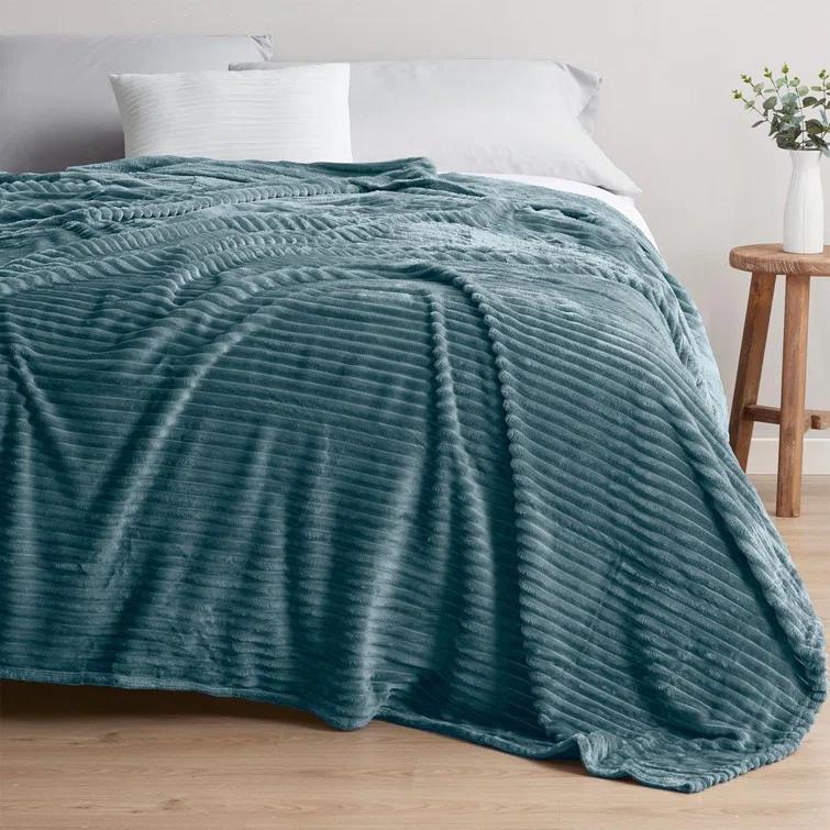Nestl Nestl Cut Plush Cozy Throw Blanket - Fuzzy Warm Fleece Bed Blankets - Throws for Sofa, Bed, and Couch