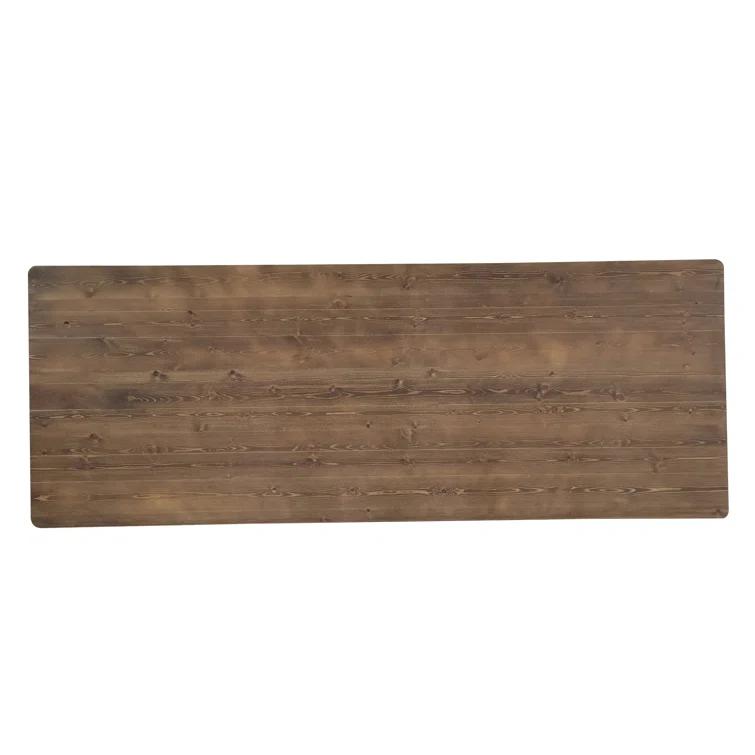 Flash Furniture Eternity Rectangular Solid Pine Farm Dining Table with Folding X-Style Legs & Reviews | Wayfair