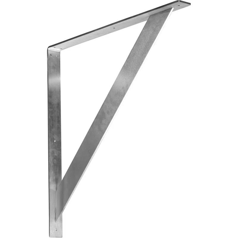 Ekena Millwork 2"W x 12"D x 12"H Traditional Steel Bracket, Unfinished