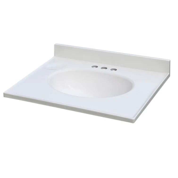 Penncrafter 25" White Single Bathroom Vanity Sink Top