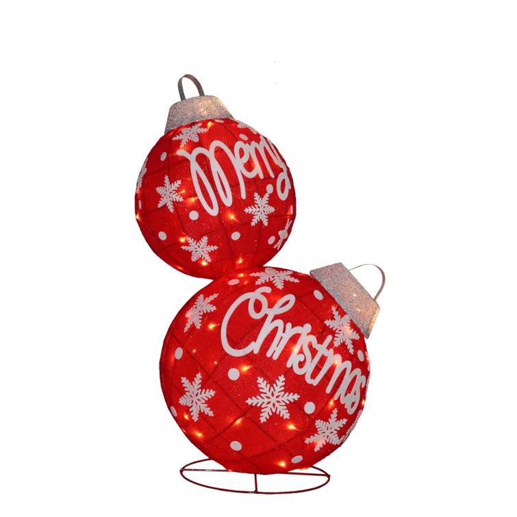 Northlight Seasonal Stacked Ornament Balls Outdoor Christmas Decoration Lights