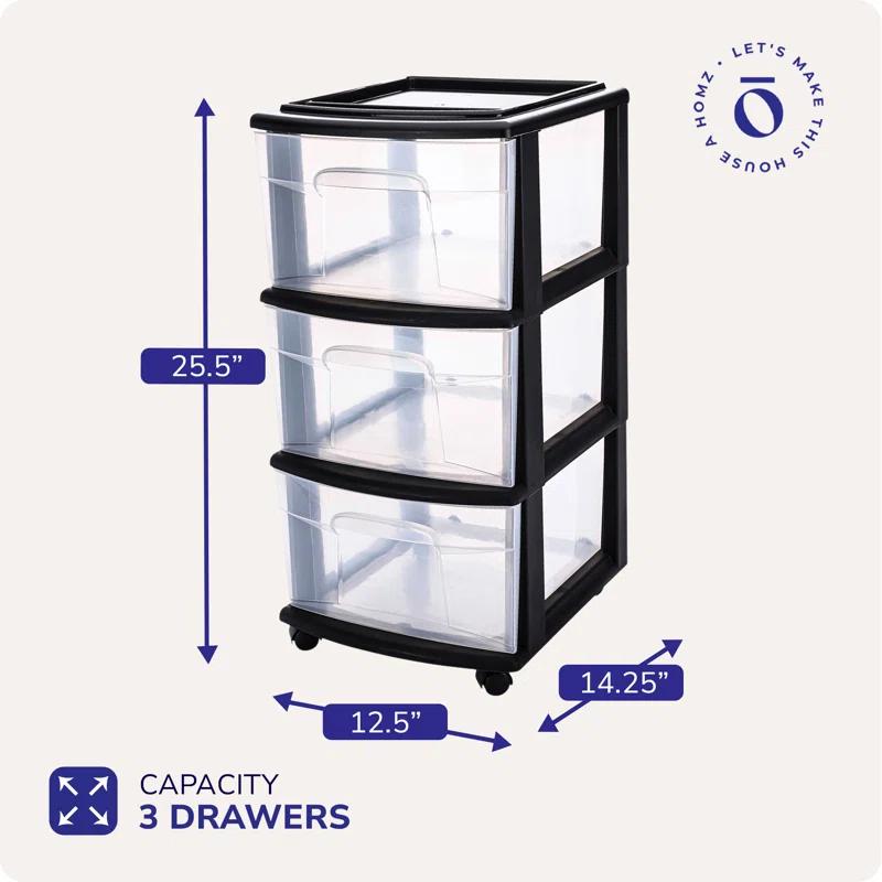 Homz Homz Plastic Drawer Medium Storage Container Tower
