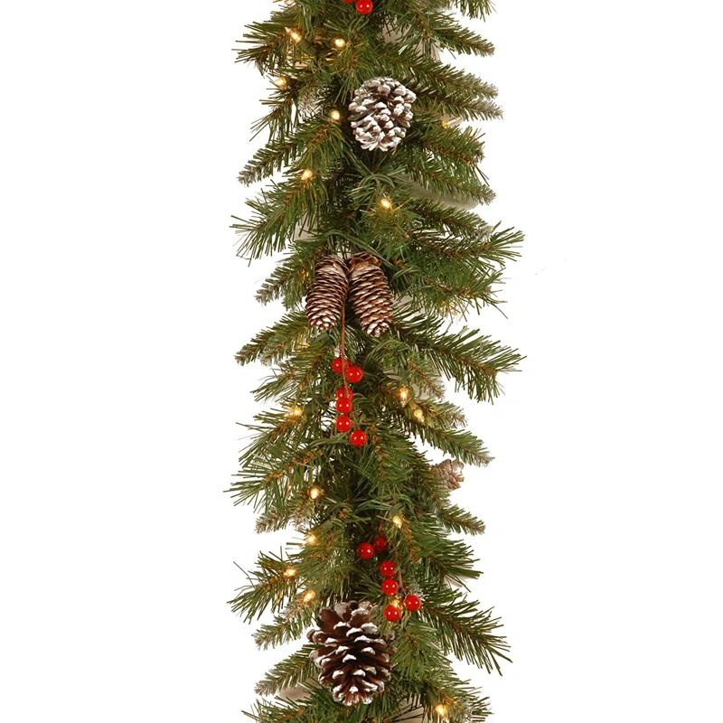 The Holiday Aisle® 9ft. Leavon Garland with Clear Lights