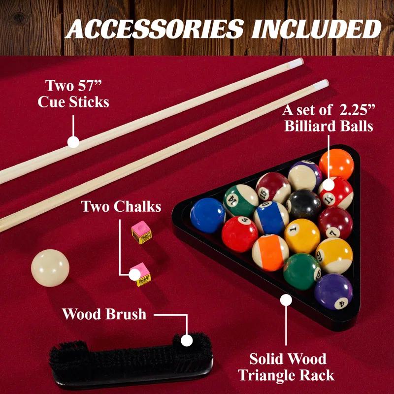 Barrington Billiards Company Barrington Arlington 8 ft Pool Table with Playing Accessories